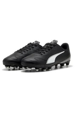 Scarpe da calcio nere con logo bianco Puma Vitoria II FG/AG Jr