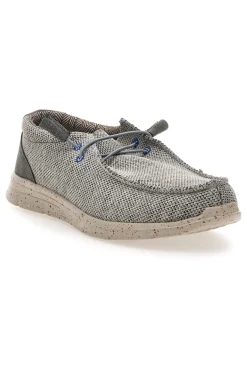 Scarpe da uomo casual grigio in tessuto Sevenoaks PK1118G