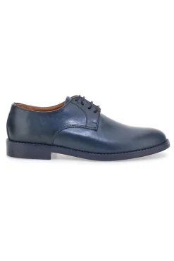 Scarpe eleganti blu stringate in vera pelle Pittarello 600