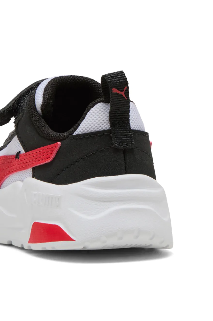 Scarpe nero bianco con chiusura a strappo e lacci elastici Puma Trinity 2 LT Mid 90s AC+ Inf