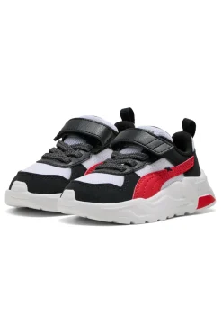 Scarpe nero bianco con chiusura a strappo e lacci elastici Puma Trinity 2 LT Mid 90s AC+ Inf