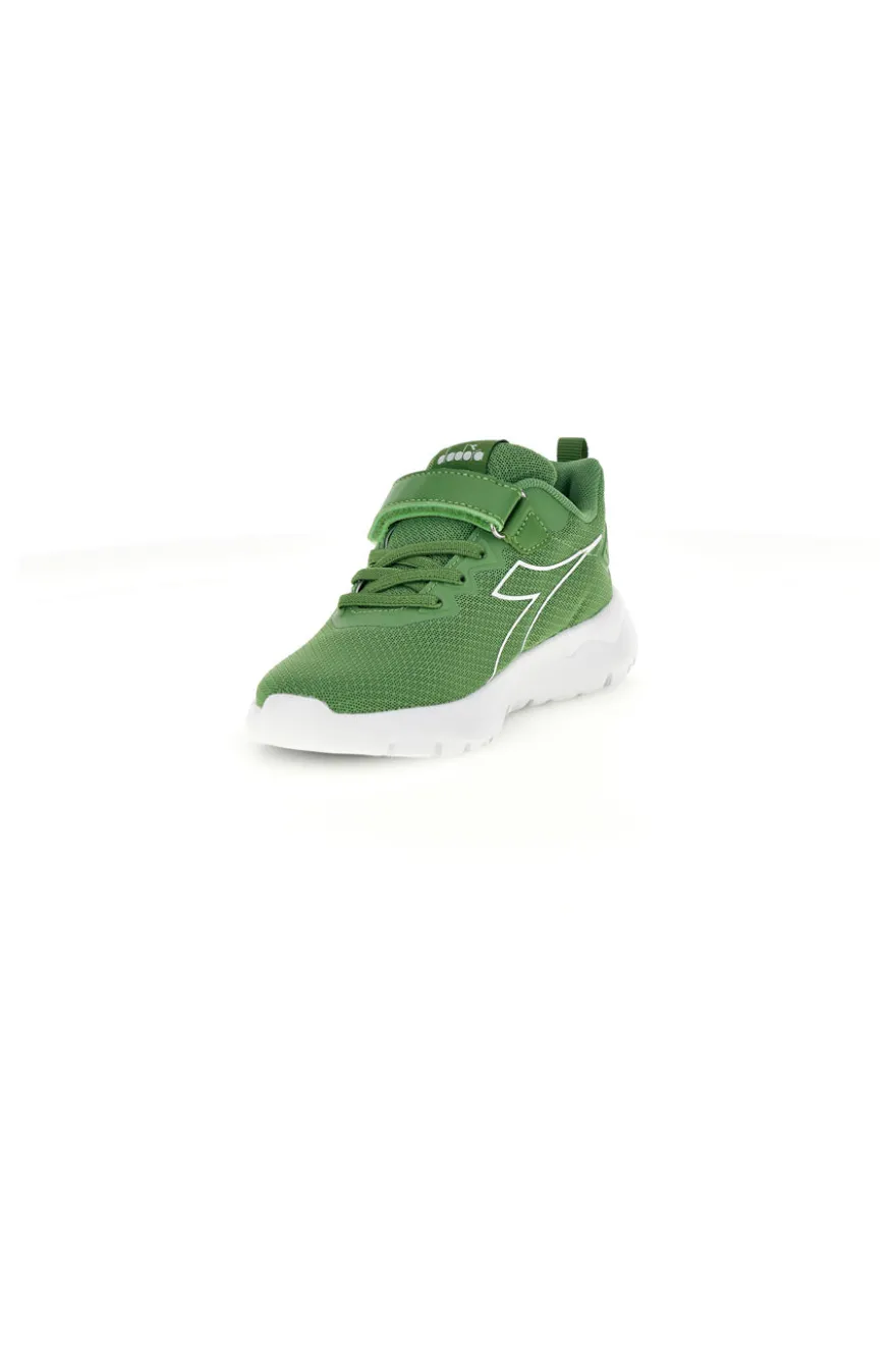 Scarpe running verdi con chiusura a strappo e lacci Diadora Evo Run Ps