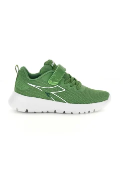 Scarpe running verdi con chiusura a strappo e lacci Diadora Evo Run Ps