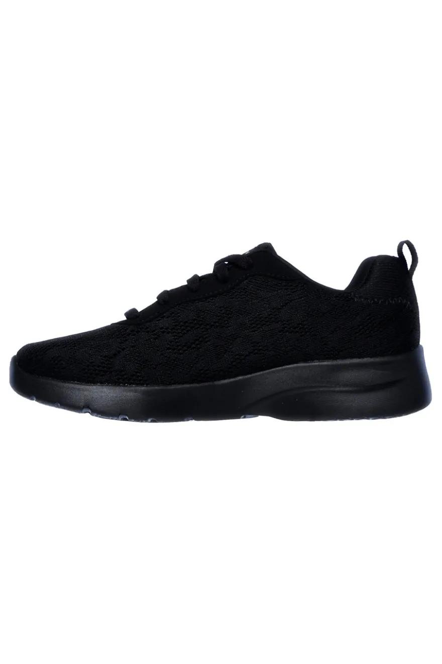 Scarpe sportive nere con mesh floreale e Memory Foam Skechers Dynamight 2.0 Homespun