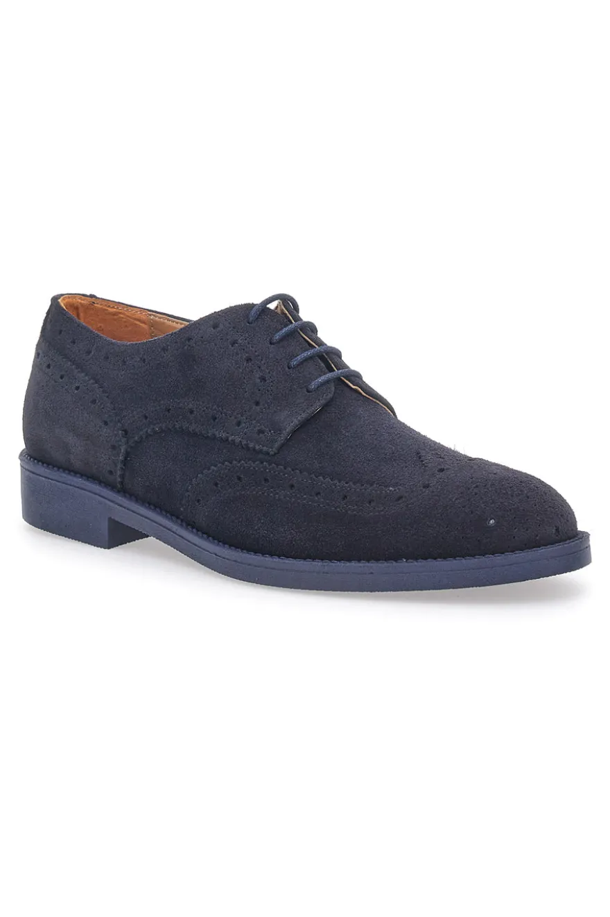 Scarpe Stringate Blu Vera Pelle Longford 595