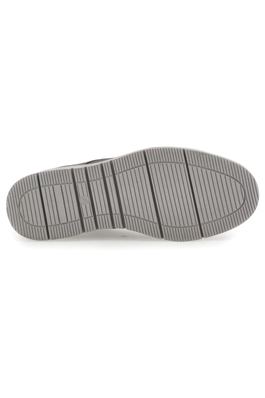Scarpe Stringate Grigie Con Effetto Suede Johes Land 150093