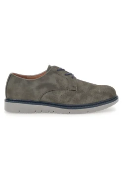 Scarpe Stringate Grigie Con Effetto Suede Johes Land 150093
