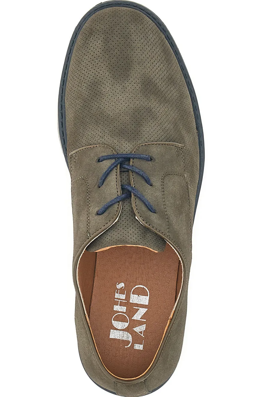 Scarpe Stringate Grigie Con Effetto Suede Johes Land 150093