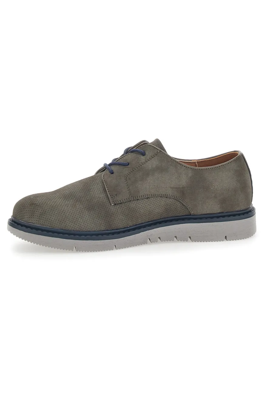Scarpe Stringate Grigie Con Effetto Suede Johes Land 150093