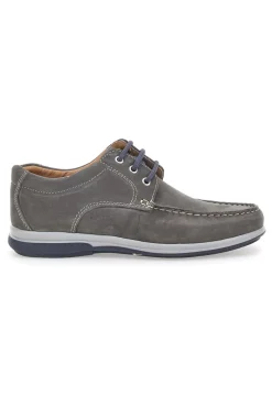 Scarpe Stringate Grigio In Vera Pelle Made In Italy Longford 1591