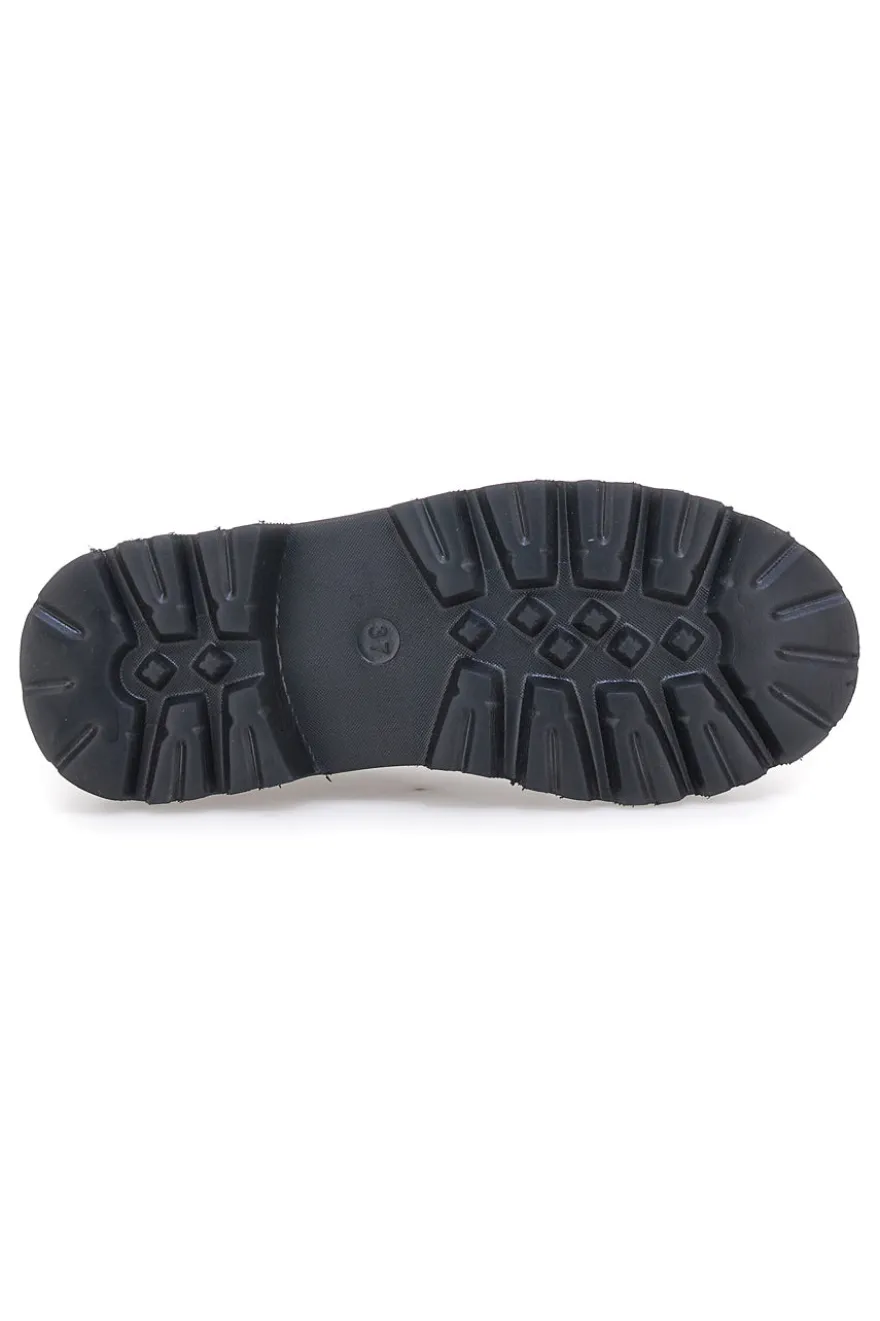 Scarpe stringate nere con suola carrarmato Me & Me 3011