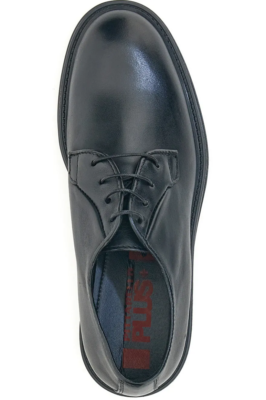 Scarpe stringate nere in vera pelle eleganti Pittarello Plus 1145