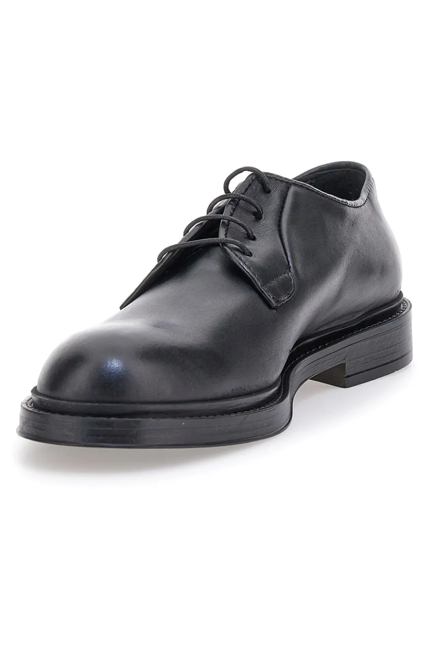 Scarpe stringate nere in vera pelle eleganti Pittarello Plus 1145