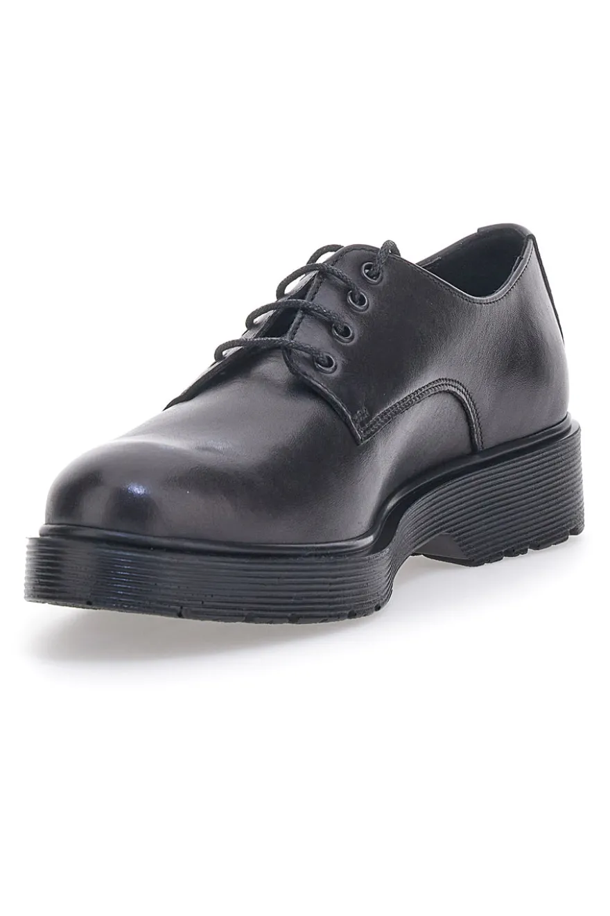 Scarpe Stringate Nere Vera Pelle Mio Tempo 258981