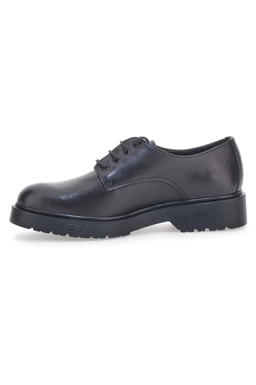 Scarpe Stringate Nere Vera Pelle Mio Tempo 258981