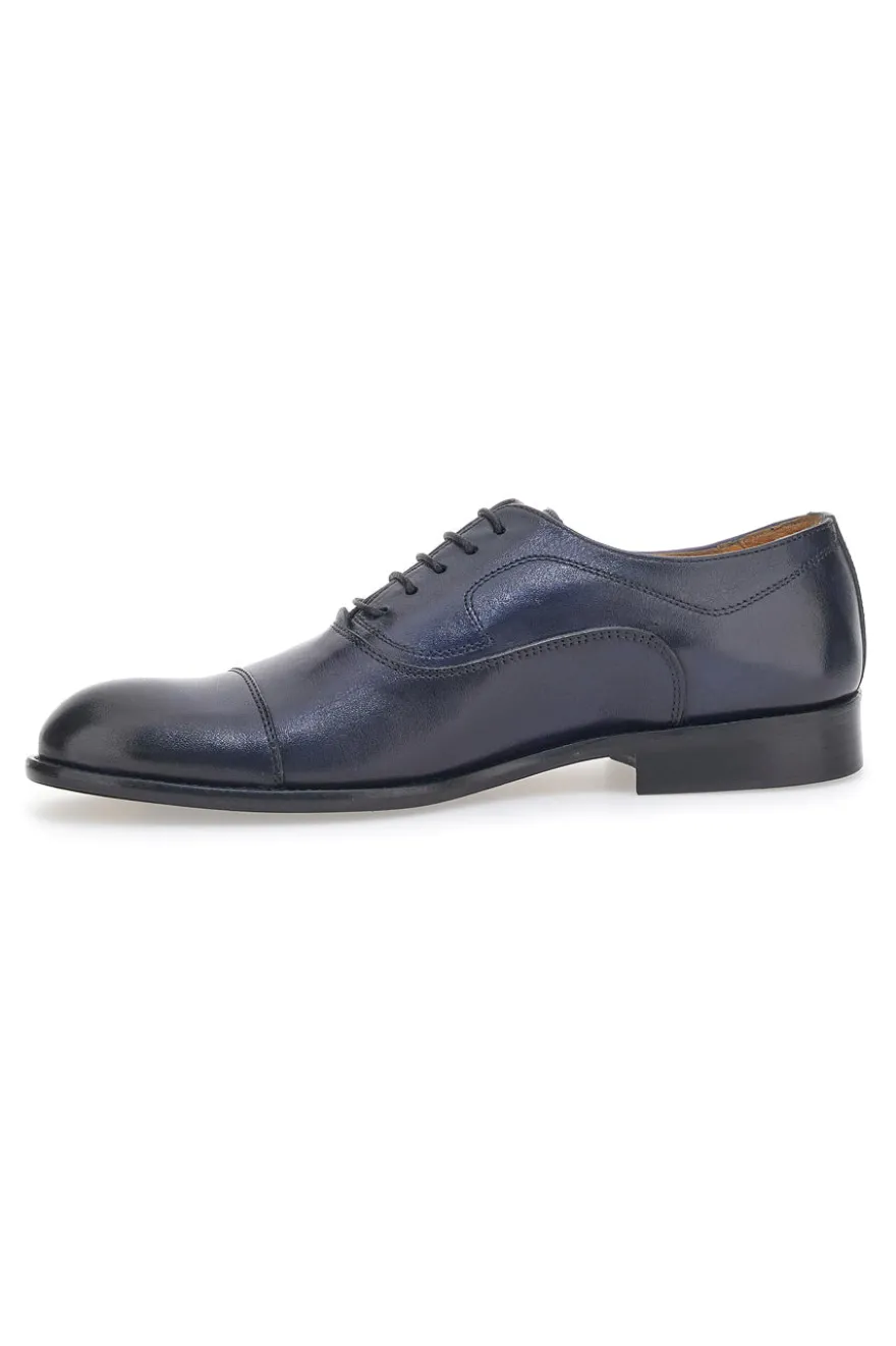 Scarpe Stringate Pittarello Plus 731 Blu Vera Pelle