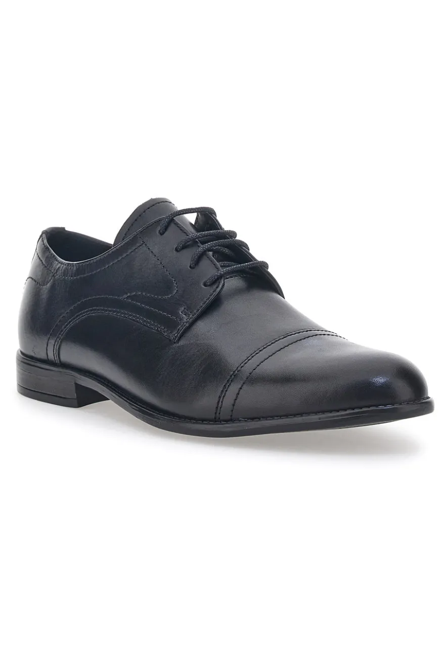 Scarpe Stringate Vera Pelle Nere Claremorris 2203