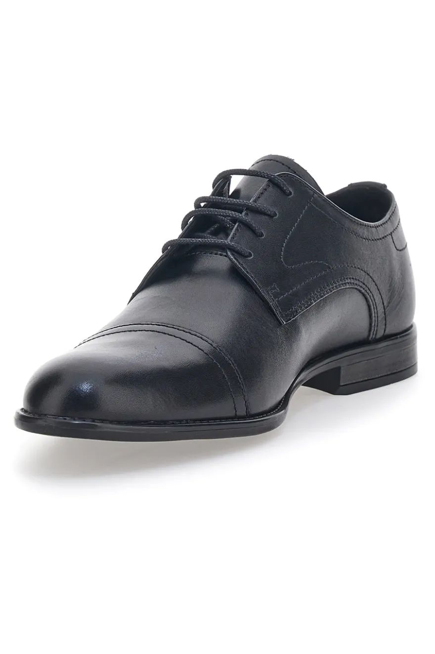Scarpe Stringate Vera Pelle Nere Claremorris 2203