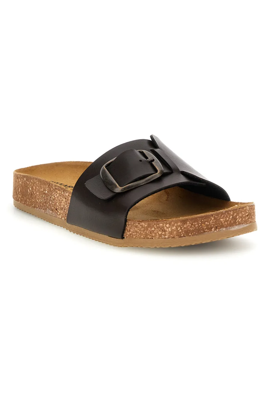 Schwarz Hausschuhe mit Schnalle Pittarello tierra 335A1100SR