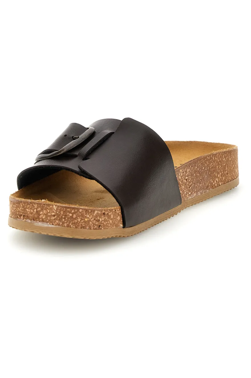 Schwarz Hausschuhe mit Schnalle Pittarello tierra 335A1100SR