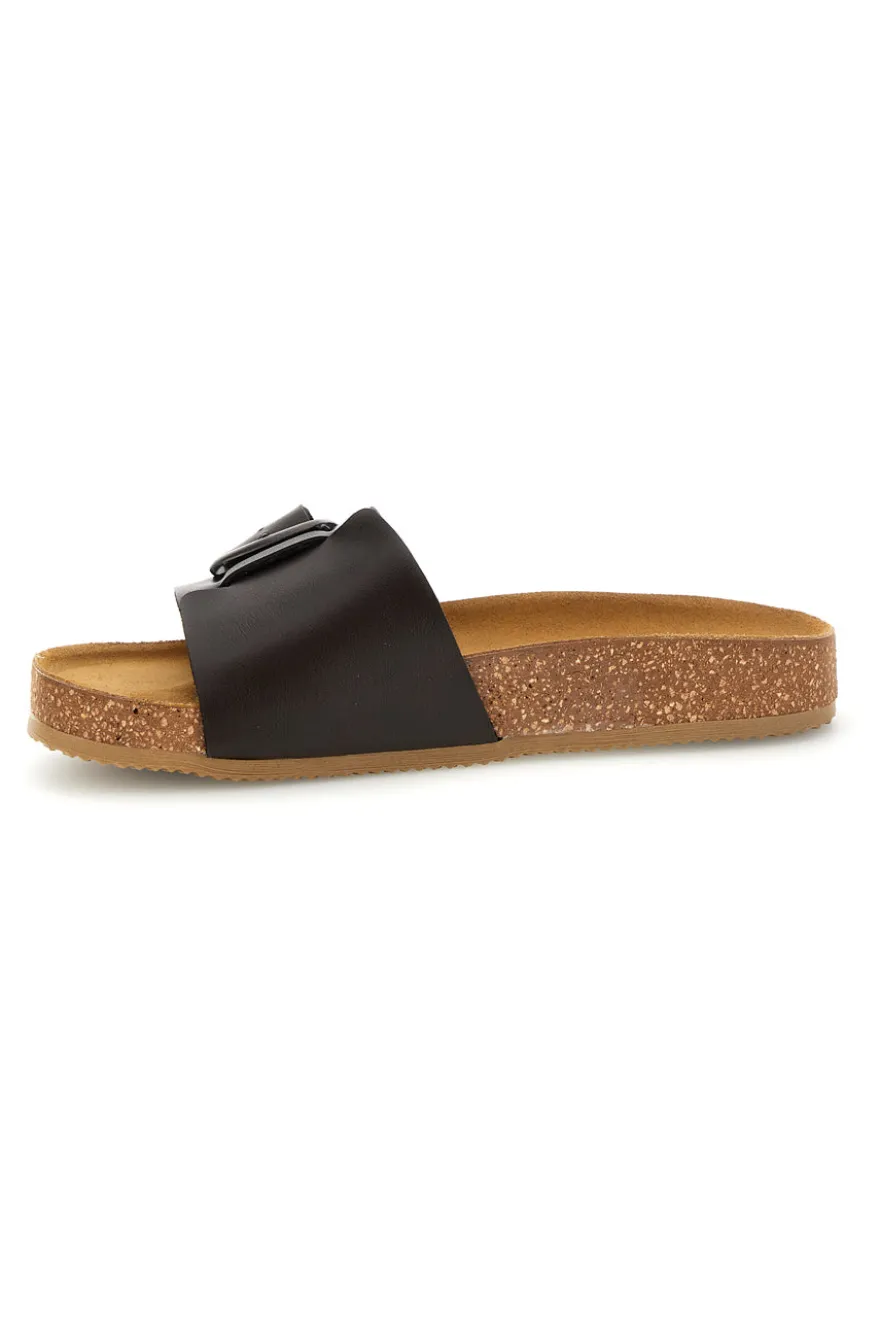 Schwarz Hausschuhe mit Schnalle Pittarello tierra 335A1100SR