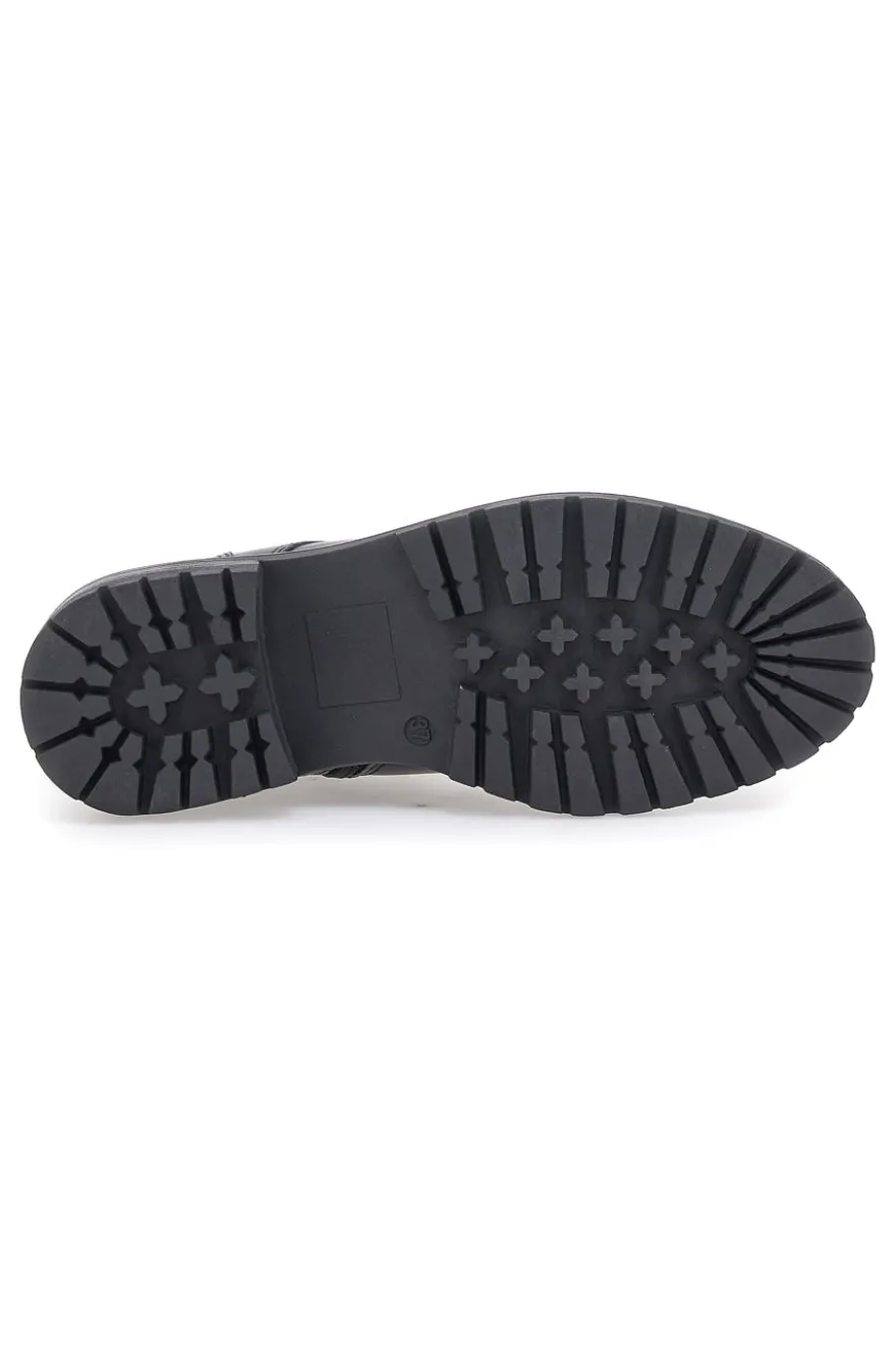 Schwarze Amphibien mit Lederobermaterial MIO TEMPO 2368