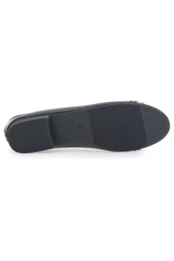 Schwarze Ballerinas mit Zierkette The First IDE172