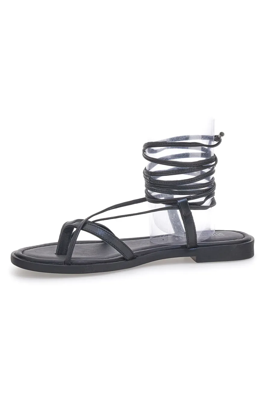 Schwarze Gladiator-Sandalen mit Flip-Flops PITTARELLO SUN A6700101