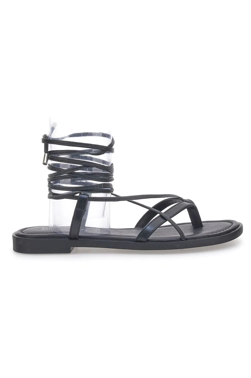 Schwarze Gladiator-Sandalen mit Flip-Flops PITTARELLO SUN A6700101
