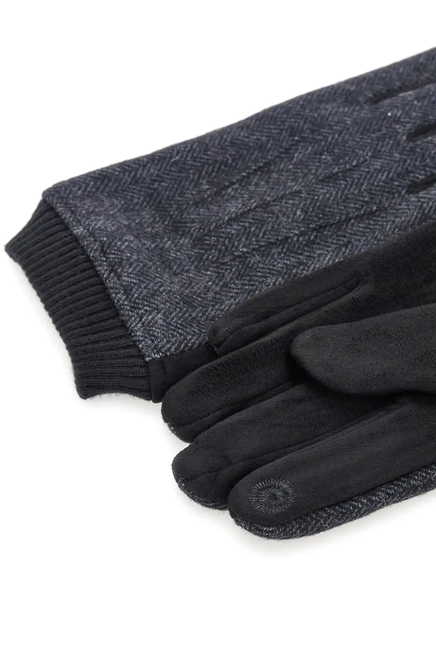 Schwarze Handschuhe mit Manschetten Gianmarco Venturi 33026