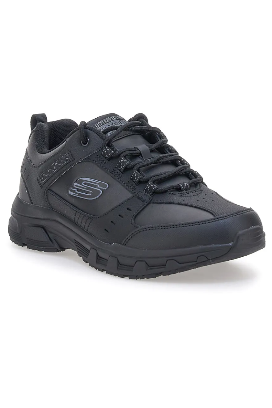 Schwarze Outdoor-Schuhe aus Leder mit Memory Foam Skechers Oak Canyon Redwick