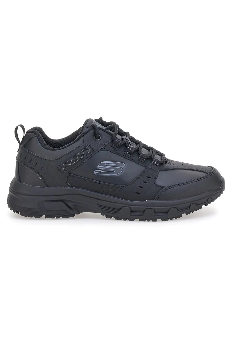 Schwarze Outdoor-Schuhe aus Leder mit Memory Foam Skechers Oak Canyon Redwick