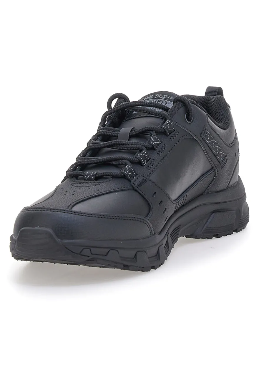 Schwarze Outdoor-Schuhe aus Leder mit Memory Foam Skechers Oak Canyon Redwick