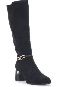 Schwarze Stiefel mit Absatz The First 393