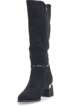 Schwarze Stiefel mit Absatz The First 393