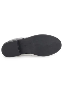 Schwarze Stiefeletten The First P630 mit Ton-in-Ton-Nieten