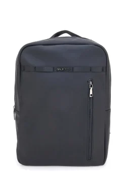 Schwarzer Rucksack mit vertikaler Vordertasche Biagiotti MOI LB25W-464/1/Z