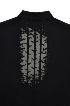 Schwarzes Kurzarm-Poloshirt Abarth AH24SS152