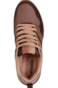 Skechers – Uno Retro One Airbag – Sneaker aus braunem Leder und Wildleder