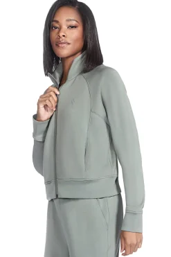 Skechers JA278 Skechluxe Elevate Reißverschlussjacke in Salbeigrün