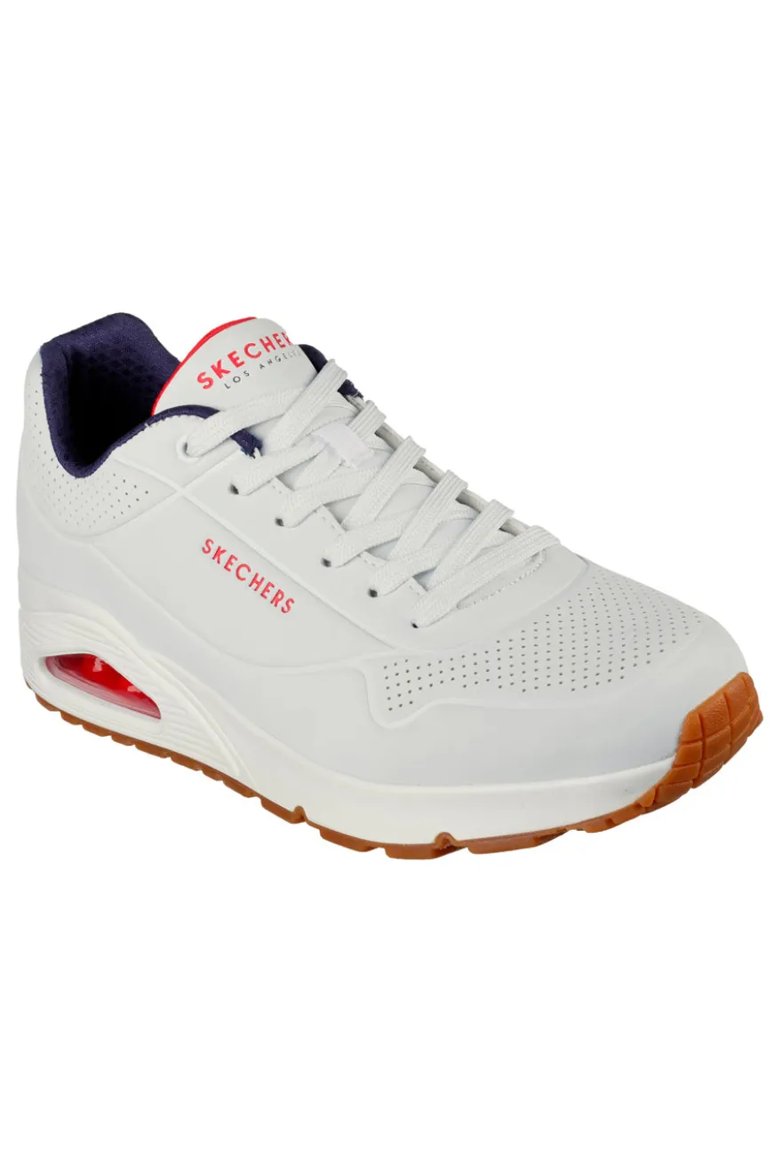 Skechers Uno - Stand On Air Bianche e Blu