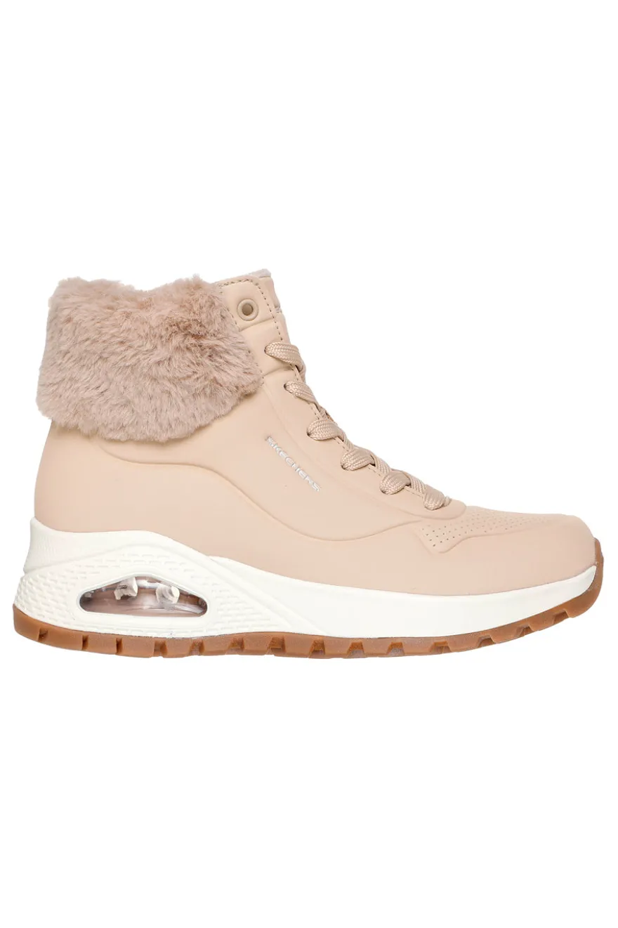 Skechers UNO RUGGED FALL AIR – gefütterte sandfarbene Sneaker mit Air-Sohle