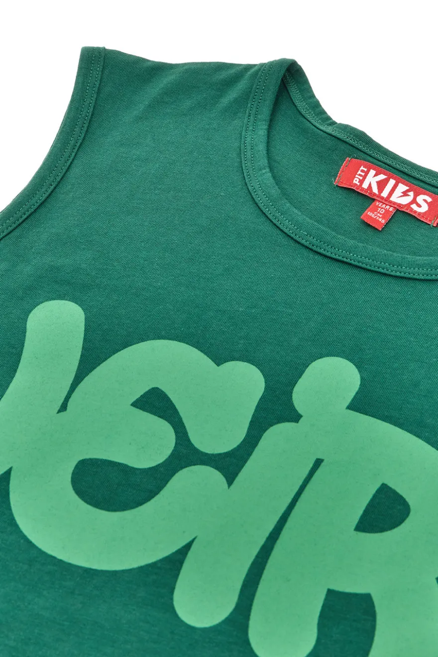 Smanicato Verde Con Stampa Pitt Kids PT-K-T-7038