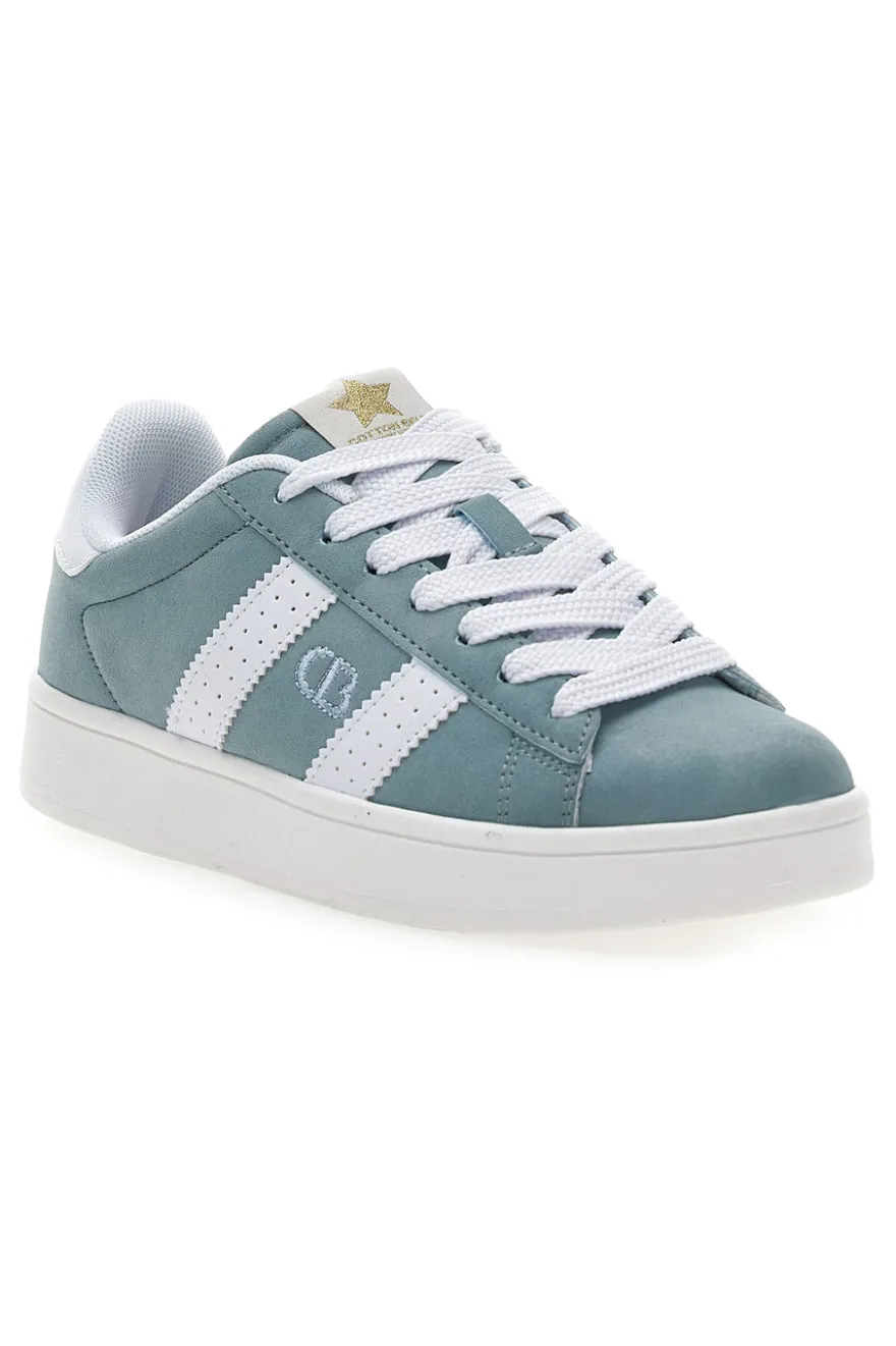 Sneakers Azzurre con Bande Laterali Bianche COTTON BELT CAMP NYC SD