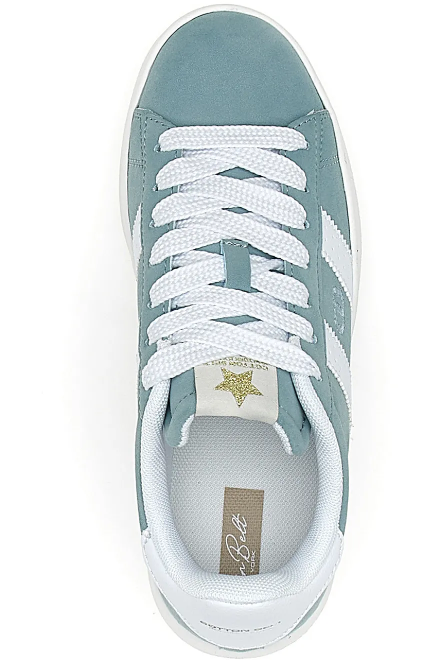 Sneakers Azzurre con Bande Laterali Bianche COTTON BELT CAMP NYC SD