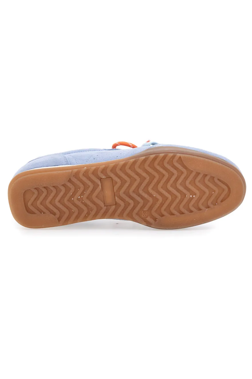 Sneakers azzurre in vera pelle con doppi lacci Pittarello Capsule BT251278010