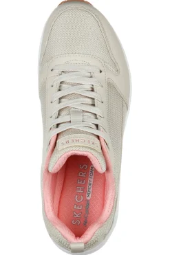 Sneakers beige con inserti in mesh e cuscinetto ad aria Skechers UNO Inside Matters