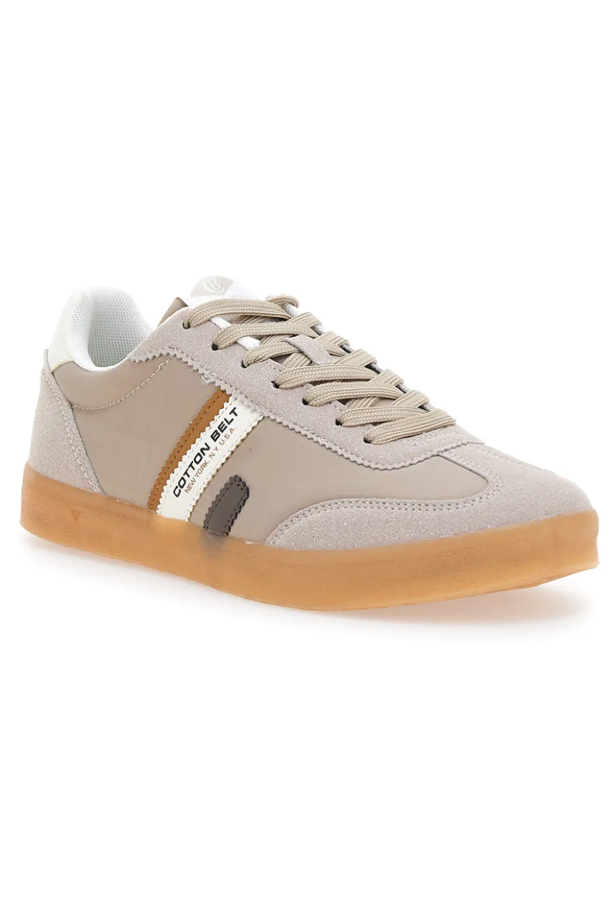 Sneakers Beige Con Lacci Cotton Belt Leopard