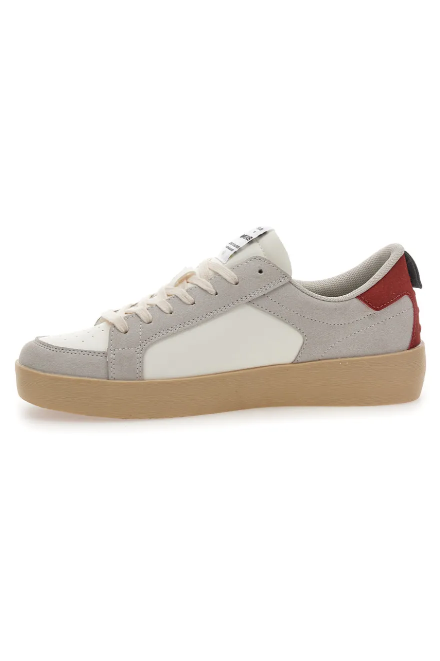 Sneakers beige e bianche con inserti a contrasto Gas NIKA MIX