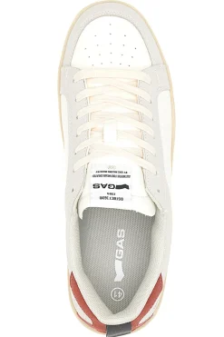Sneakers beige e bianche con inserti a contrasto Gas NIKA MIX